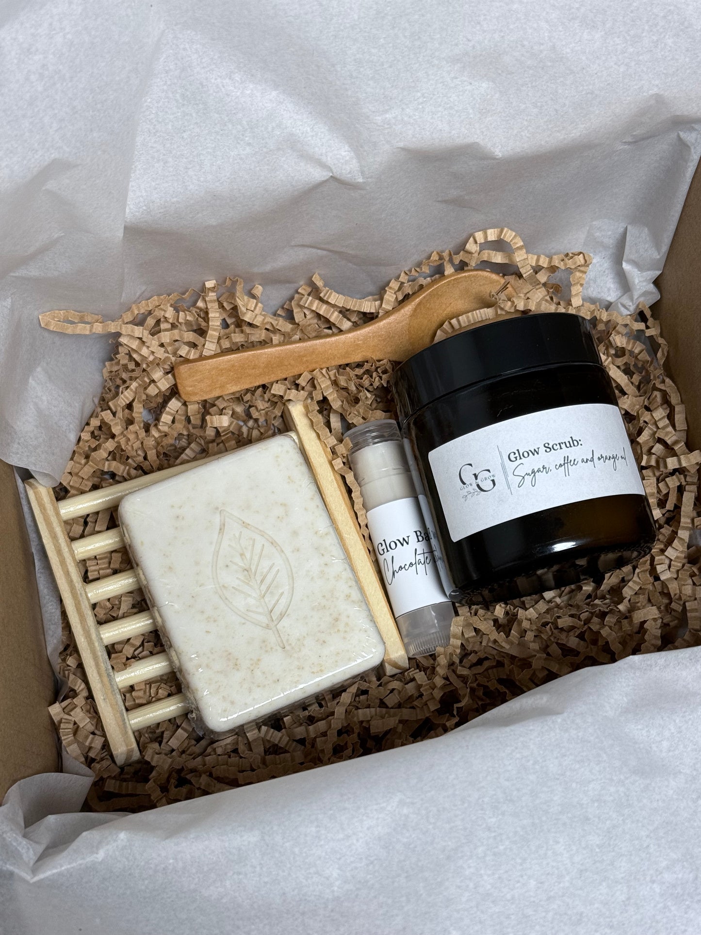 Self-Care Gift Set – Relaxing Soap, Sugar Scrub & Lip Balm